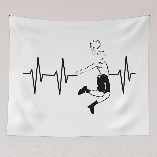 Item preview, Heartbeat Pulse Slam Dunk Basketball Symbol - heartbeat basketball team designed and sold by AndreMi.