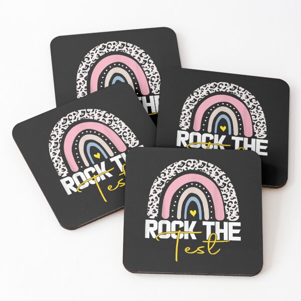 Item preview, rock the test test day teacher testing day rainbow teacher designed and sold by Evrard123123.