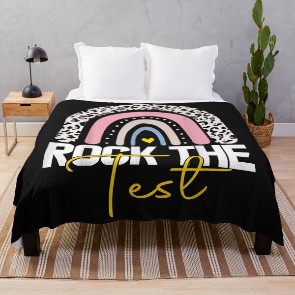 Item preview, rock the test test day teacher testing day rainbow teacher designed and sold by Evrard123123.