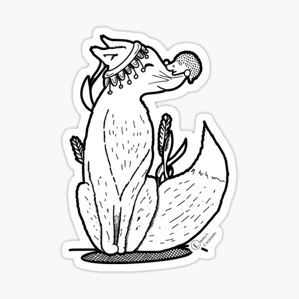 Fox and hedgehog friend Sticker