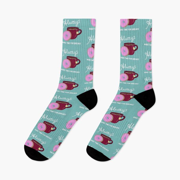 Item preview, Always Make Time for Breaks with Tea and Donut White Text designed and sold by Karen Ekdahl.