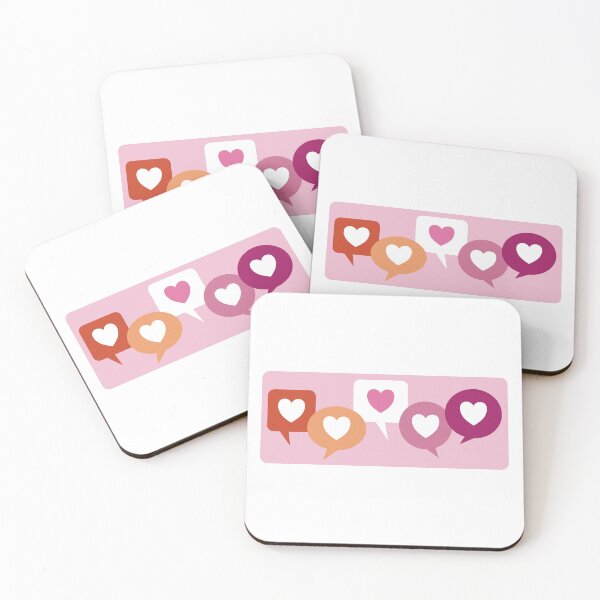 Item preview, Lesbian Love Heart Speech Bubbles designed and sold by iscaStudioArt.