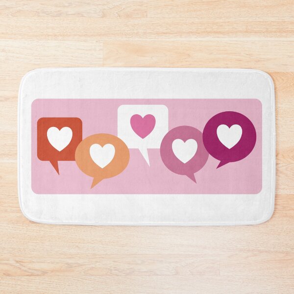 Item preview, Lesbian Love Heart Speech Bubbles designed and sold by iscaStudioArt.