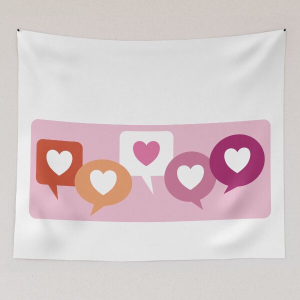 Item preview, Lesbian Love Heart Speech Bubbles designed and sold by iscaStudioArt.