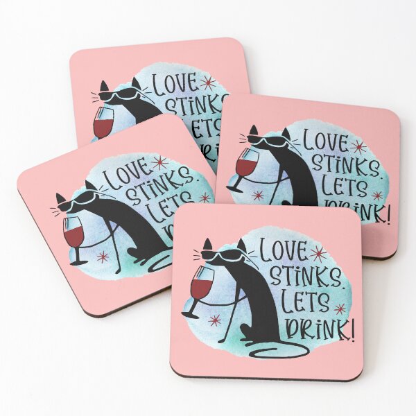 Item preview, Love Stinks. Let's Drink! designed and sold by ArtGraffita.