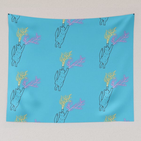 Item preview, Kitty Cat Lightning Of Cute Black Cat Emitting Lightning Bolts, For Cat Lovers designed and sold by haRexia.