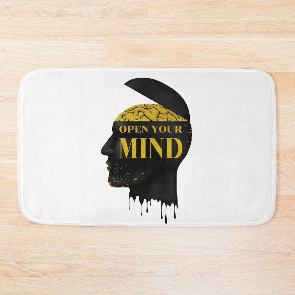 Item preview, Open Your Mind Gold , Think concept ,head education intelligence illustraton isolated	 designed and sold by MarketVisionAV.