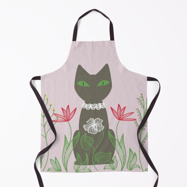Item preview, green-eyed cat in a lace collar designed and sold by ReflectedCrafts.