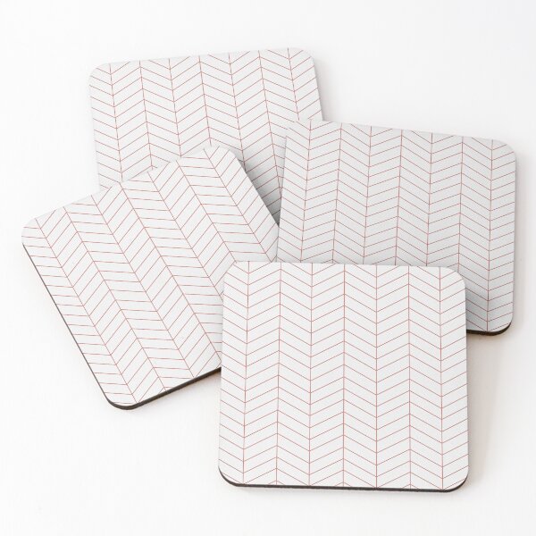 Item preview, Herringbone -  Coral Clay + White designed and sold by NolkDesign.