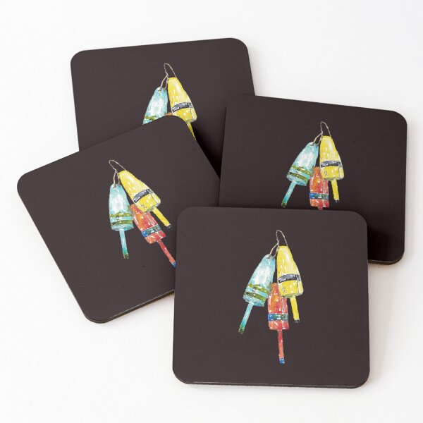 Item preview, Lobster buoys watercolor Sticker designed and sold by MohamedHusse.