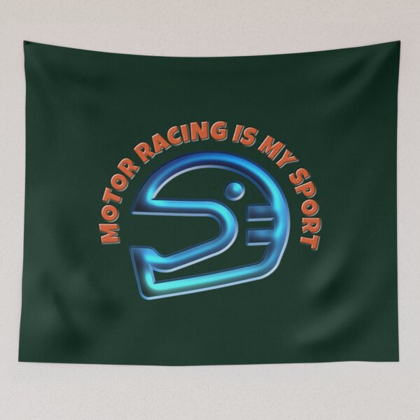 Item preview, Motor Racing Is My Sport Blue Helmet    designed and sold by IThinkSewDesign.