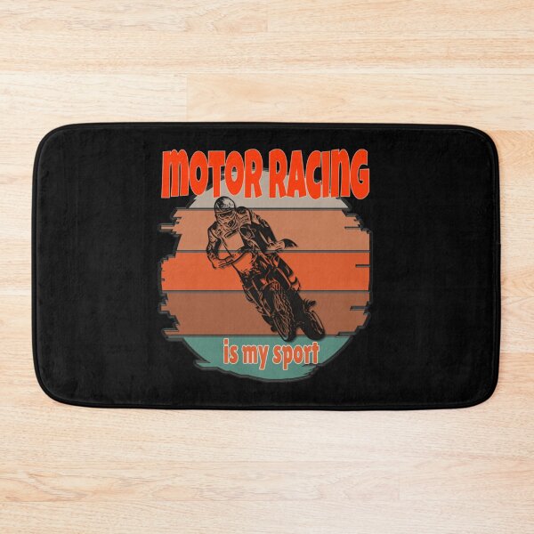 Item preview, Motor Racing Is My Sport Orange Retro    designed and sold by IThinkSewDesign.