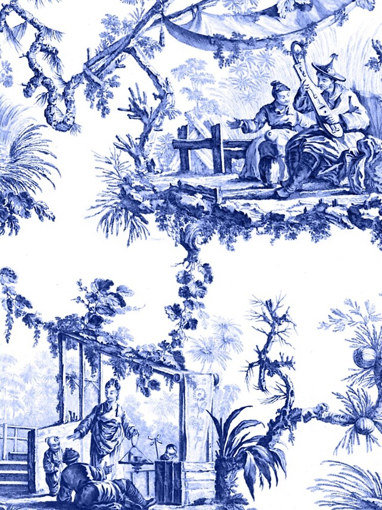 Blue Chinoiserie Toile by TheChinoiserie