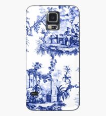 Blue Chinoiserie Toile Case/Skin for Samsung Galaxy
