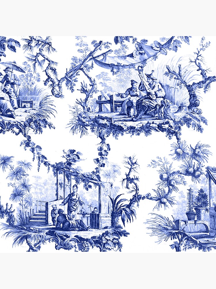 Blue Chinoiserie Toile by TheChinoiserie