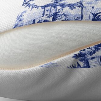 Alternate view of Blue Chinoiserie Toile Throw Pillow