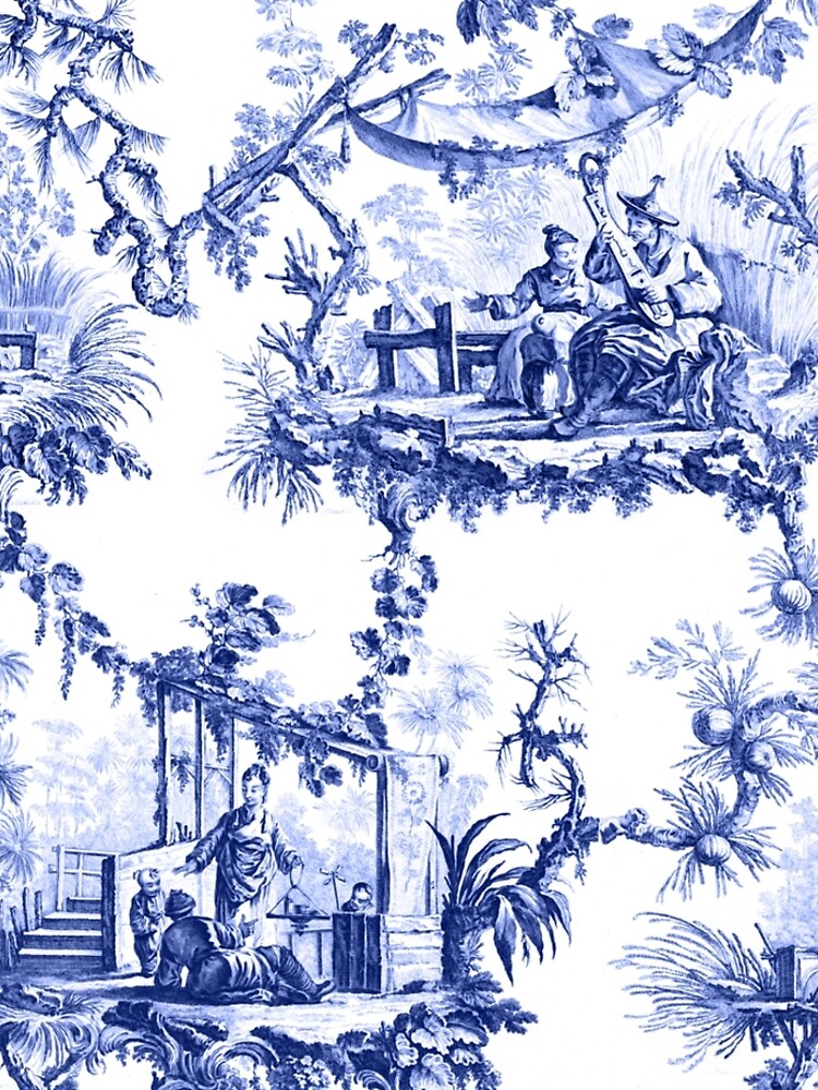 Disover Blue Chinoiserie Toile | Leggings