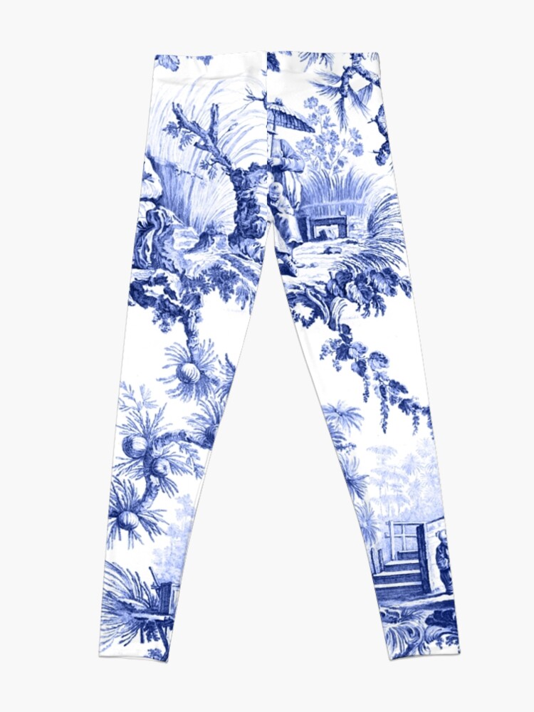Disover Blue Chinoiserie Toile | Leggings