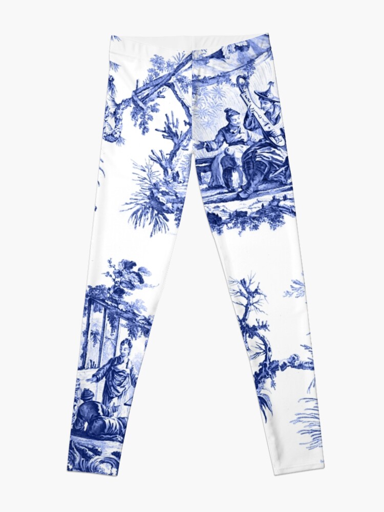 Disover Blue Chinoiserie Toile | Leggings