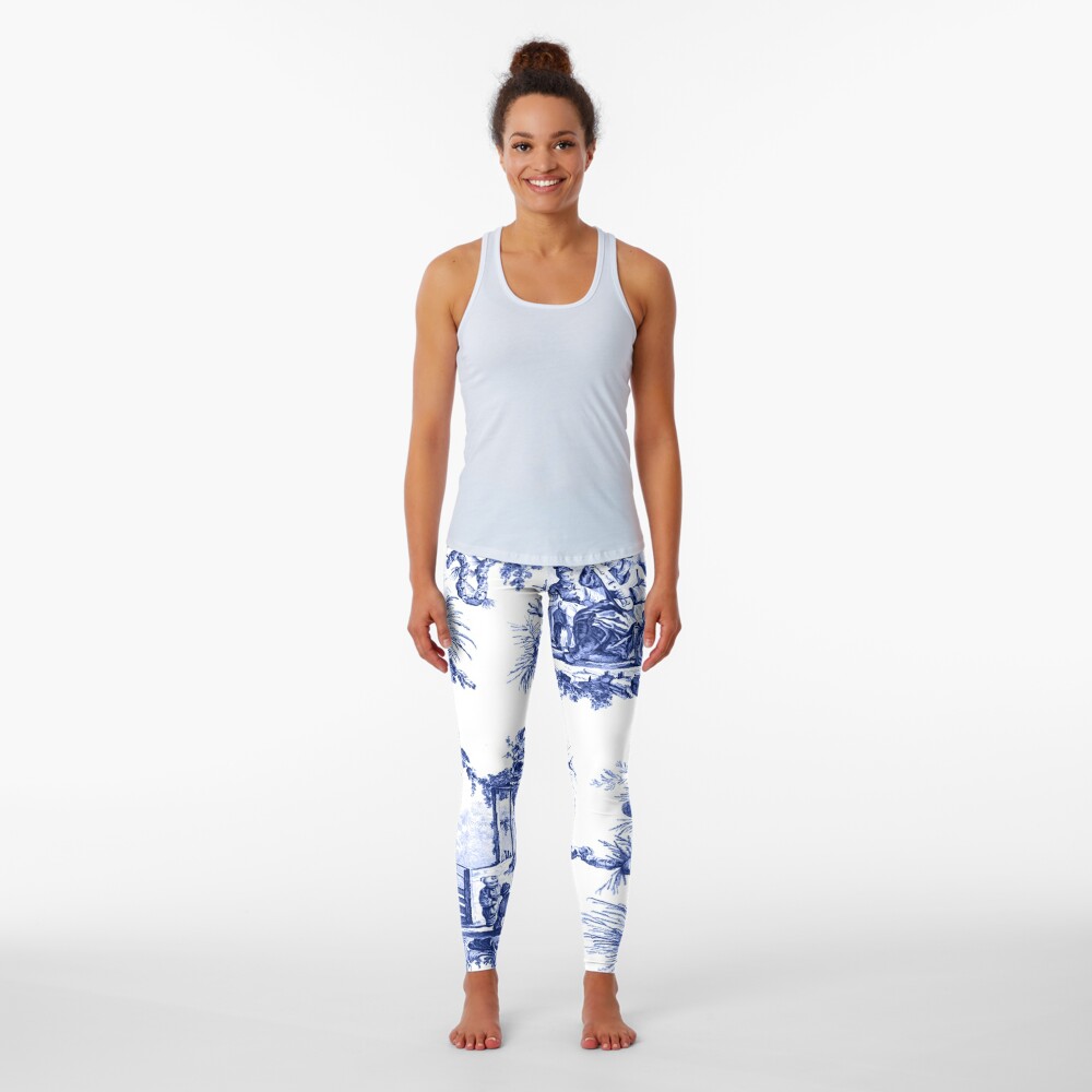 Discover Blue Chinoiserie Toile | Leggings