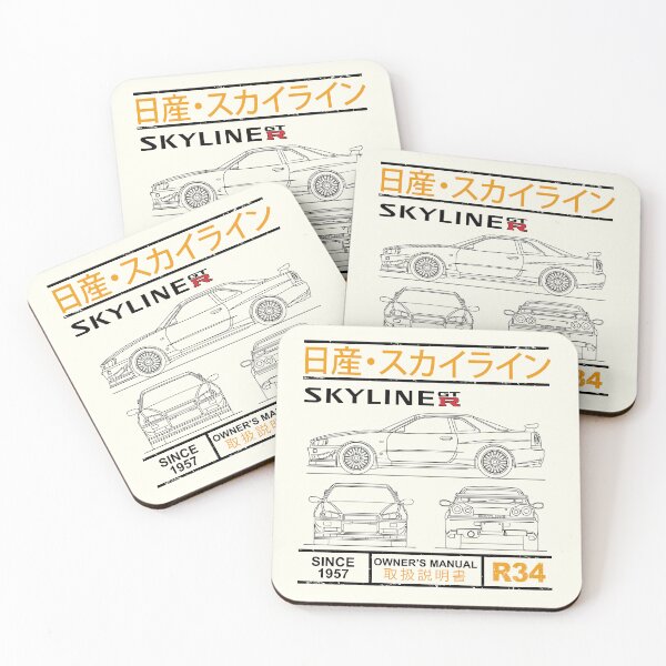 Item preview, Blueprint of the Skyline R34 designed and sold by rogue-design.