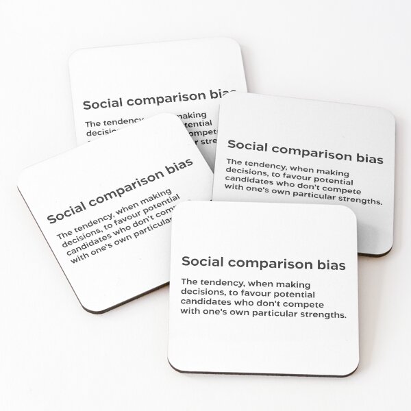 Item preview, Social comparison bias black designed and sold by EdimQuotes.