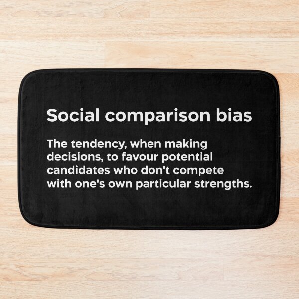 Item preview, Social comparison bias white designed and sold by EdimQuotes.