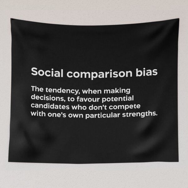 Item preview, Social comparison bias white designed and sold by EdimQuotes.