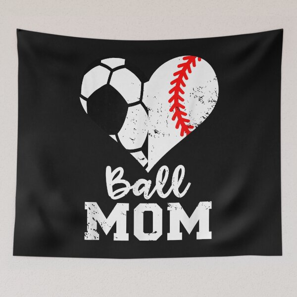 Item preview, Ball Mom Heart Funny Baseball Soccer Mom designed and sold by Mitzi12312.