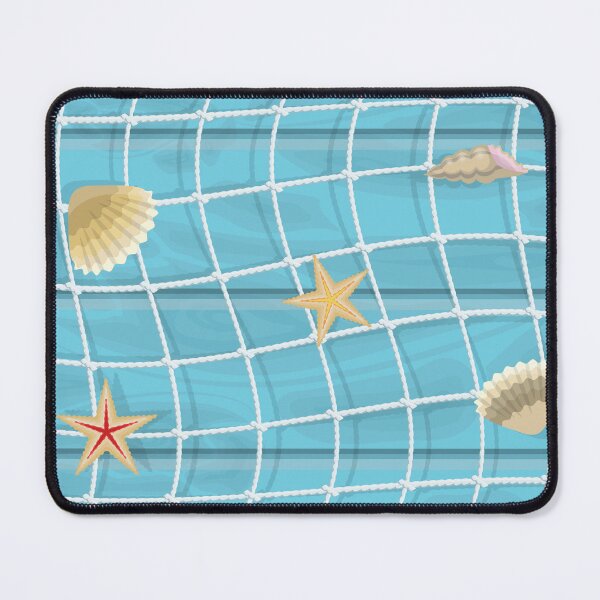 Item preview, shells, starfish, fishing net pattern designed and sold by ReflectedCrafts.