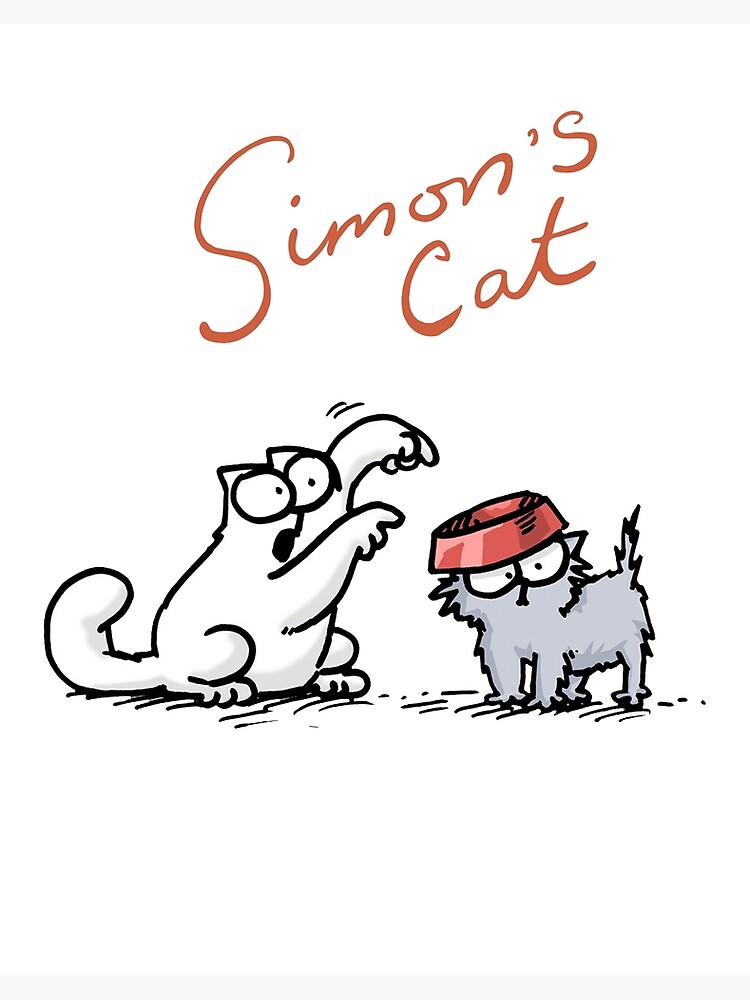 Cute Naughty Simons Cat And His Friend Tee For Men Simons Cat Troll His Friend Cat Trending