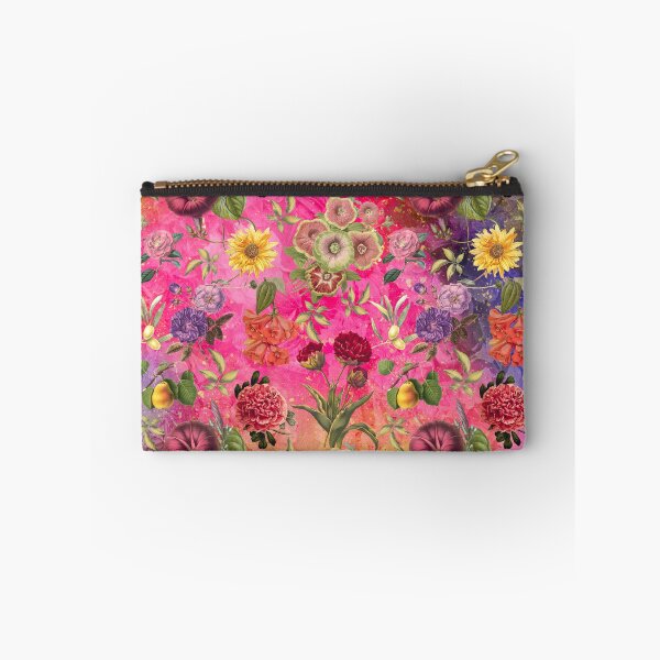 Item preview, Vintage flowers and roses exotic summer garden, botanical pattern, floral illustration, hot pink vintage floral designed and sold by ZeinabTaha.