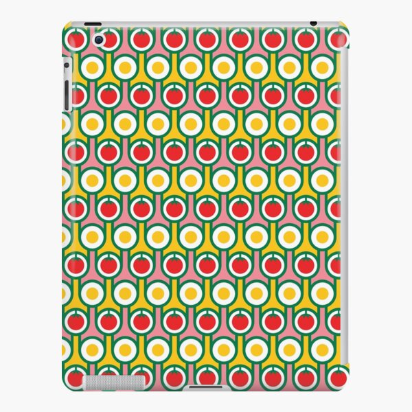 Scandi Midcentury Modern Retro Geometric Eggs Tomatoes Pattern iPad Snap Case