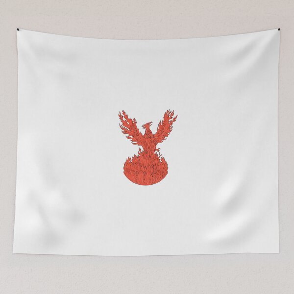 Item preview, Phoenix Rising Fiery Flames Drawing designed and sold by patrimonio.