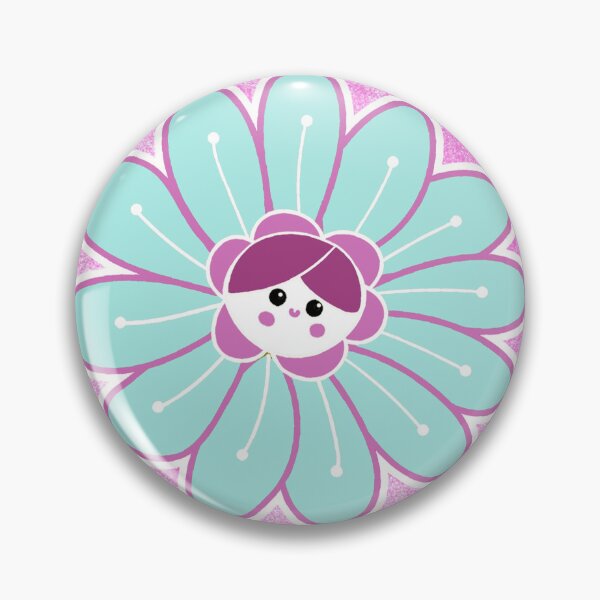 Item preview, Kawaii kids cute flower faces seamless pattern designed and sold by AleFairyland.