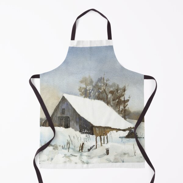 Item preview, Barn outdoors.  Watercolor painting of barn outside landscape artwork barn decor designed and sold by rfoxphoto.