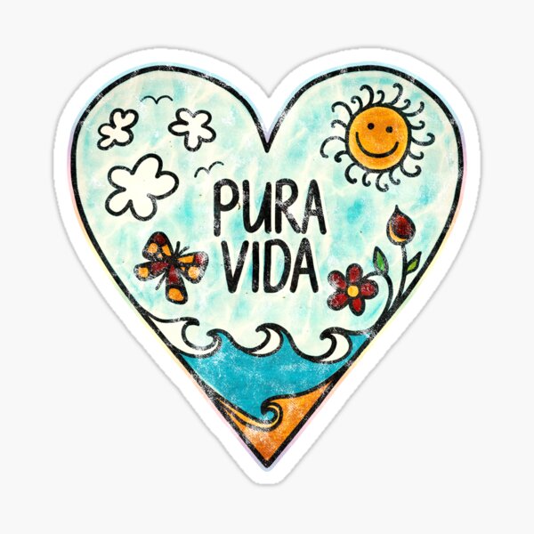 Aperçu de l'œuvre Pura Vida, Bonnes vibrations, Mode de vie, Costa Rica, Tropical, Océan, Soleil, Vagues créée et vendue par boom-art.