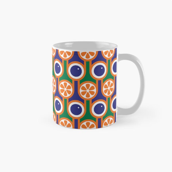 Item preview, Scandi Midcentury Modern Retro Geometric Blueberries Oranges Pattern  designed and sold by Hokolo.