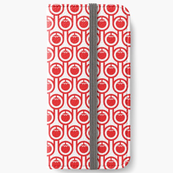 Scandi Midcentury Modern Retro Geometric Tomatoes Pattern iPhone Wallet