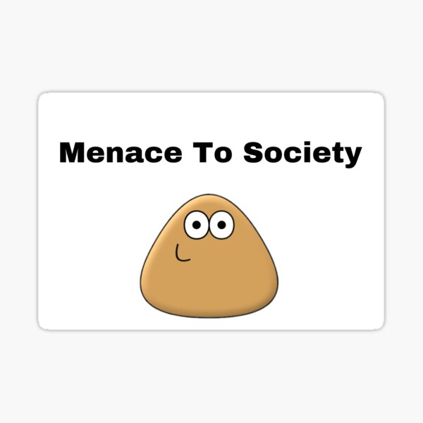 Sad cute little cursed Pou Sticker for Sale by ZakuroLou