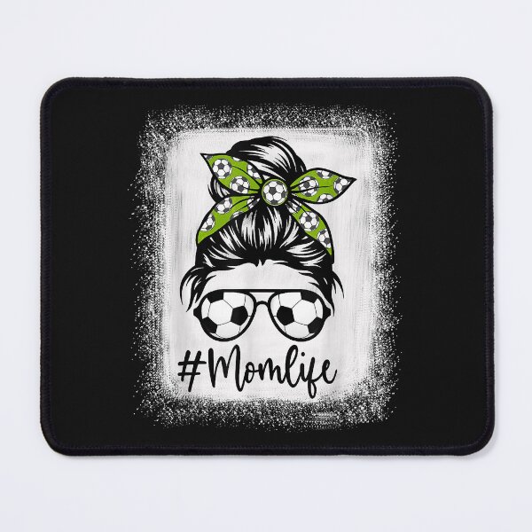 Item preview, Womens Mom Life Soccer Mom Bleached Shirts Messy Bun Funny designed and sold by Mitzi12312.
