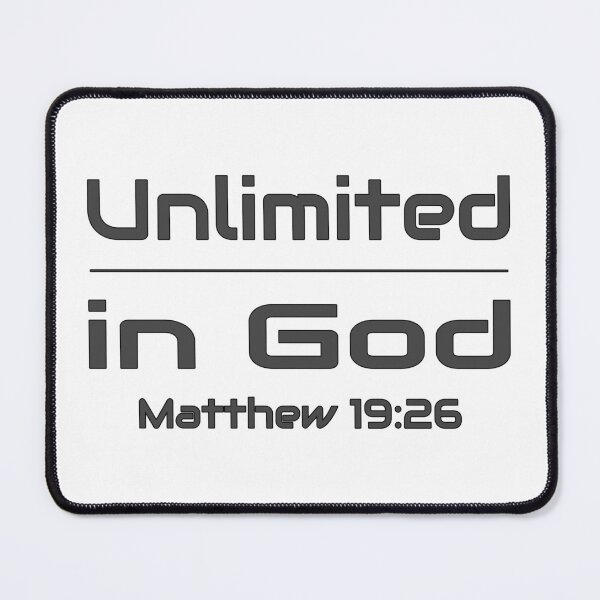 Item preview, Christian Design - Unlimited in God - Bible Verse Matthew 19:26 designed and sold by simplydesignart.