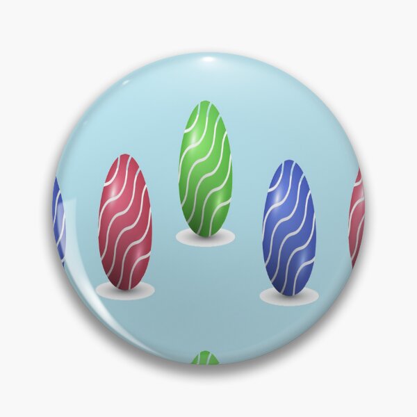 Item preview, Wavy lines Easter eggs on blue designed and sold by tetibright.