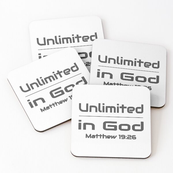 Item preview, Christian Design - Unlimited in God - Bible Verse Matthew 19:26 designed and sold by simplydesignart.