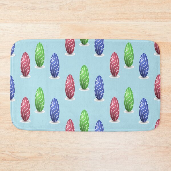 Item preview, Wavy lines Easter eggs on blue designed and sold by tetibright.