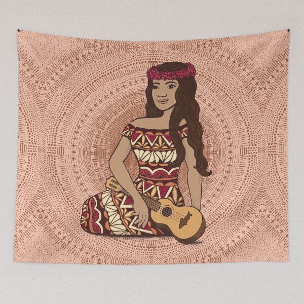 Item preview, Ukelele Baby - peach designed and sold by AprilAppleArt.