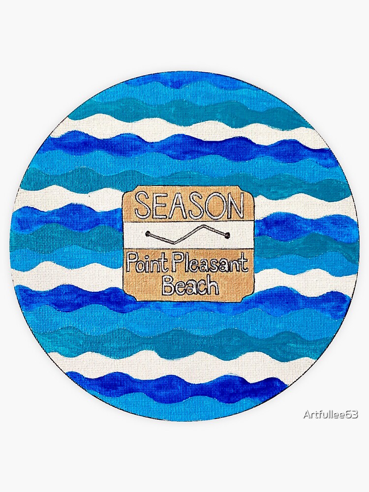 "Point Pleasant Beach badge" Sticker by Artfullee63 Redbubble