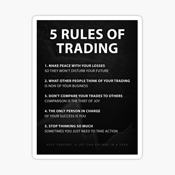 5-rules-of-trading-stock-market-trader-motivation-sticker-by