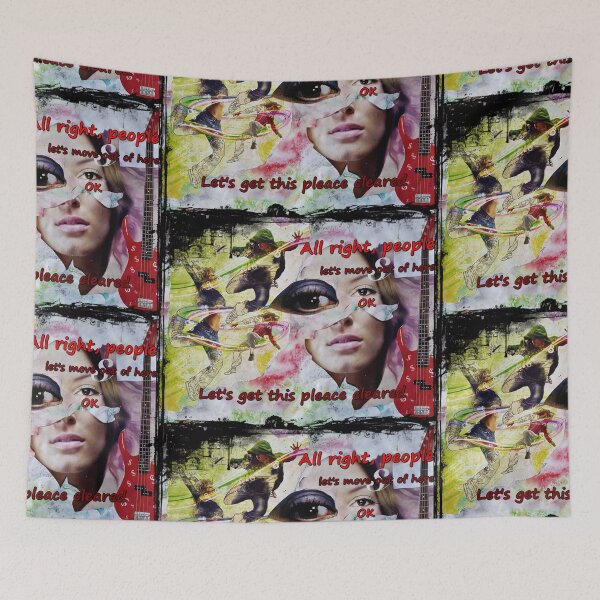 Item preview, All right people, let's move out of here, ok, get this pleace cleared, mixed media collage designed and sold by NessArtByEwa.
