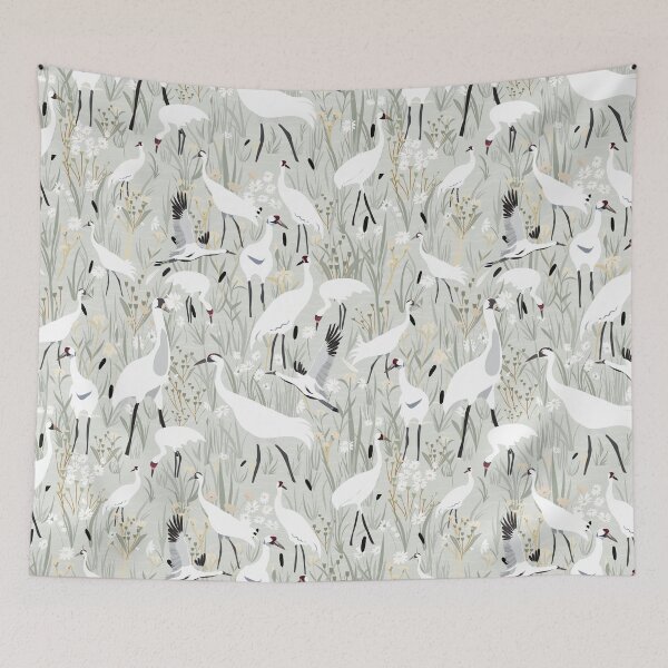 Item preview,  Whooping cranes comeback neutral beige designed and sold by SweetCoolVibes.